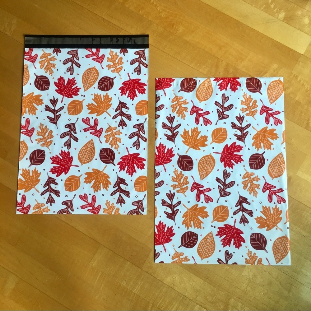 10 Count - Variety Bundle of 14.5x19 Polymailers (MAPLE LEAVES + FALL LEAVES) - Picture 5 of 9